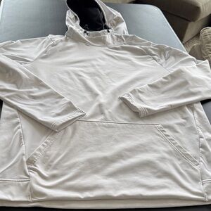 Men's UNRL White Hooded Pullover hockey hoodie